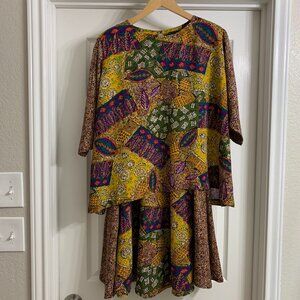 Vintage Anthony Mark Hankins Women's Skirt and Blouse Set, Size 12